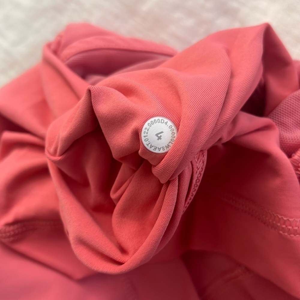 Lululemon Hotty Hot High Rise Skort Skirt Colorful Preppy Pink Coral - Picture 5 of 5